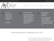 Tablet Screenshot of marievelesmarquees.co.uk